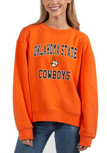 Oklahoma State Cowboys Womens Orange Old School Crew Sweatshirt