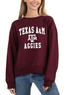 Texas A&amp;M Aggies Womens Maroon Old School Crew Sweatshirt