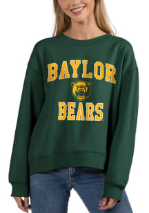 Baylor Bears Womens Green Old School Crew Sweatshirt