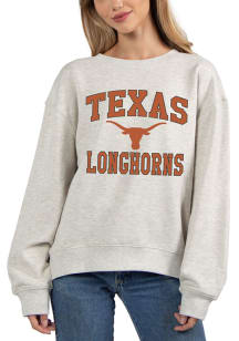 Texas Longhorns Womens Grey Old School Crew Sweatshirt