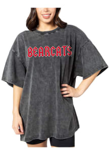 Cincinnati Bearcats Womens Grey Band Short Sleeve T-Shirt