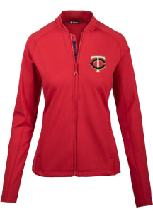Levelwear Minnesota Twins Womens Red Ezra Long Sleeve Track Jacket