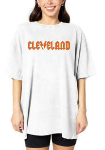 Cleveland White Mineral Wash Band Short Sleeve T-Shirt