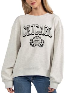 Chicago Ash Grey Old School Long Sleeve Crew Sweatshirt
