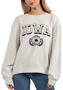 Iowa Ash Grey Old School Long Sleeve Crew Sweatshirt