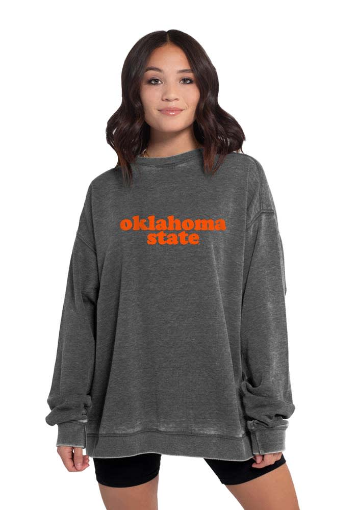 Oklahoma State Cowboys Womens Charcoal Campus Crew Sweatshirt