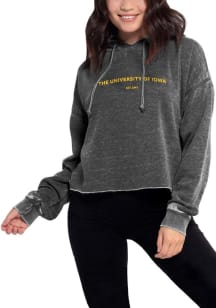 Iowa Hawkeyes Womens Charcoal Campus Hooded Sweatshirt