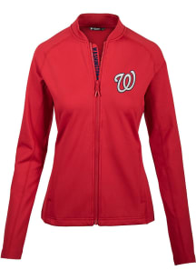 Levelwear Washington Nationals Womens Red Ezra Long Sleeve Track Jacket