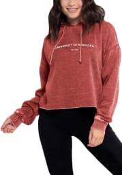 Nebraska Cornhuskers Womens Red Campus Hooded Sweatshirt