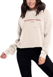 Oklahoma Sooners Womens Oatmeal Campus Hooded Sweatshirt