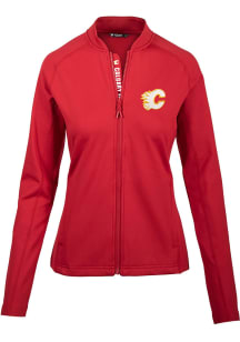 Levelwear Calgary Flames Womens Red Ezra Long Sleeve Track Jacket