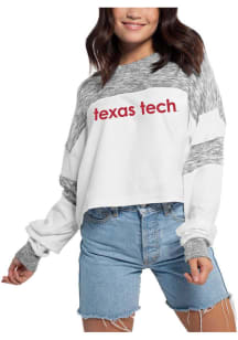 Texas Tech Red Raiders Womens White Cozy Colorblock LS Tee
