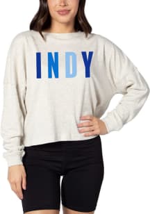 Indianapolis Heather Grey Boxy Long Sleeve Crop T-Shirt