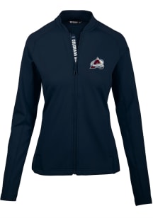 Levelwear Colorado Avalanche Womens Navy Blue Ezra Long Sleeve Track Jacket
