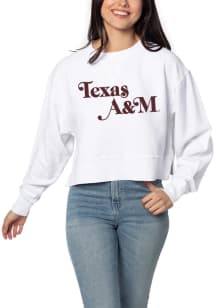 Texas A&amp;M Aggies Womens White Boxy Crew Sweatshirt