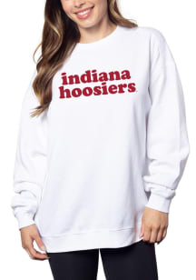 Indiana Hoosiers Womens White Campus Crew Sweatshirt