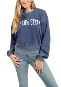 Penn State Nittany Lions Womens Navy Blue Campus Crop Crew Sweatshirt