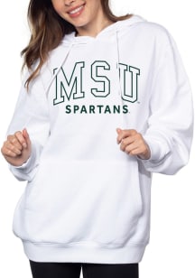Michigan State Spartans Womens White Everybody Hooded Sweatshirt