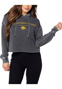 Iowa Hawkeyes Womens Black Campus Hooded Sweatshirt