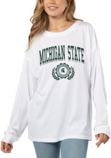 Michigan State Spartans Womens White Forever LS Tee