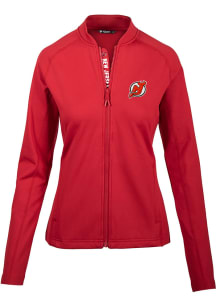 Levelwear New Jersey Devils Womens Red Ezra Long Sleeve Track Jacket