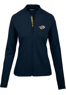 Levelwear Nashville Predators Womens Navy Blue Ezra Long Sleeve Track Jacket