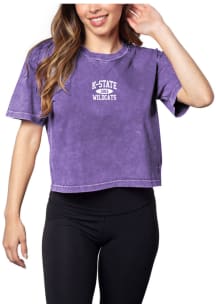 K-State Wildcats Womens Purple Short and Sweet Short Sleeve T-Shirt