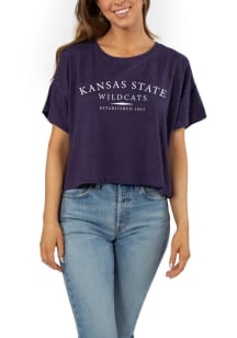 K-State Wildcats Womens Purple Sunshine Short Sleeve T-Shirt