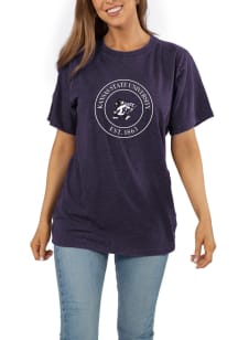 K-State Wildcats Womens Purple Effortless Short Sleeve T-Shirt
