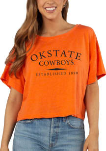 Oklahoma State Cowboys Womens Orange Sunshine Short Sleeve T-Shirt