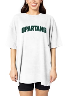 Michigan State Spartans Womens White Band Short Sleeve T-Shirt