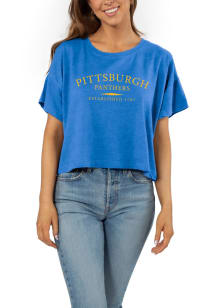 Pitt Panthers Womens Blue Sunshine Short Sleeve T-Shirt