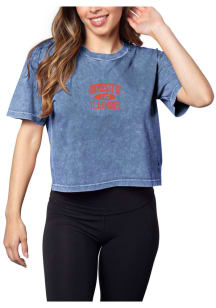 Illinois Fighting Illini Womens Navy Blue Short and Sweet Short Sleeve T-Shirt
