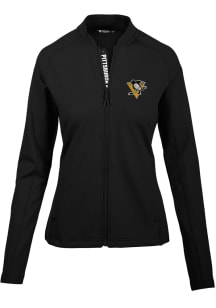 Levelwear Pittsburgh Penguins Womens Black Ezra Long Sleeve Track Jacket