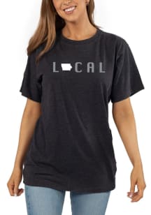 Iowa Womens Black Graphic Short Sleeve T-Shirt