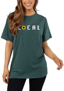 Kansas Womens Green Graphic Short Sleeve T-Shirt