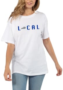 Kentucky Womens White Graphic Short Sleeve T-Shirt
