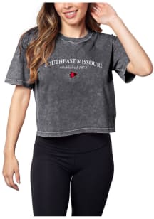 Southeast Missouri State Redhawks Womens Grey Short n Sweet Short Sleeve T-Shirt