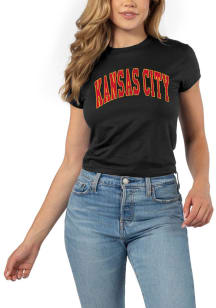 Kansas City Womens Black Graphic Short Sleeve T-Shirt