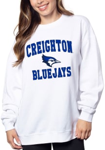 Creighton Bluejays Womens White Campus Crew Sweatshirt