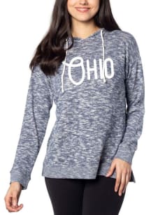 Ohio Womens Navy Blue Graphic Hooded Sweatshirt