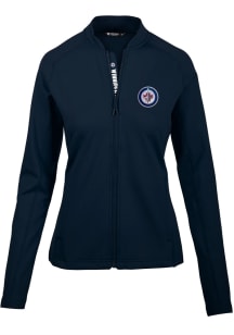 Levelwear Winnipeg Jets Womens Navy Blue Ezra Long Sleeve Track Jacket