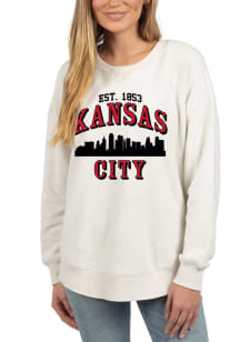 Kansas City Womens White Graphic Crew Sweatshirt