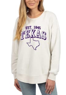 Texas Womens White Graphic Crew Sweatshirt