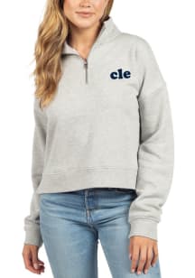Cleveland Womens Grey Graphic 1/4 Zip Pullover