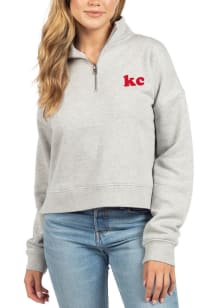 Kansas City Womens Grey Graphic 1/4 Zip Pullover