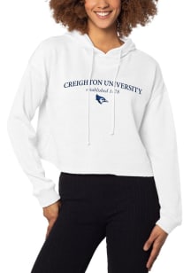 Creighton Bluejays Womens White Campus Hooded Sweatshirt