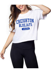Creighton Bluejays Womens White Short n Sweet Short Sleeve T-Shirt
