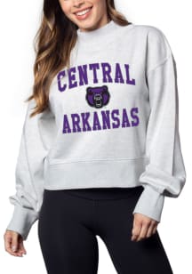 Central Arkansas Bears Womens Grey Hailey Crew Sweatshirt