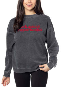 Arkansas Razorbacks Womens Charcoal Campus Crew Sweatshirt